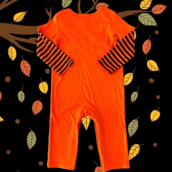 Celebrate Size 24M One Piece Long Sleeve Jack-o-lantern Coverall - Picture 2 of 3